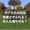 マイクラの村は発展させることができる？村人も増やせる？