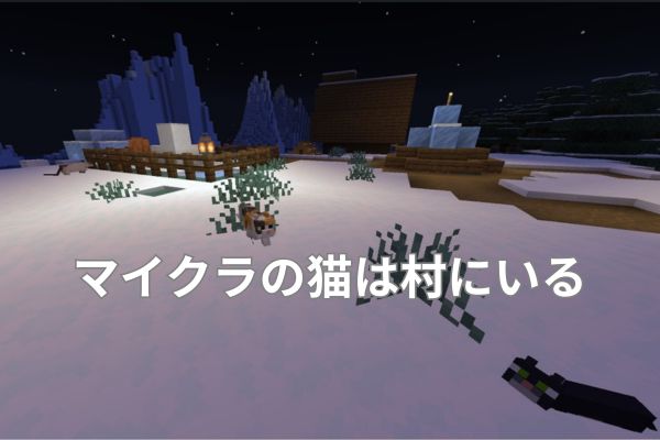 マイクラの猫は村にいる