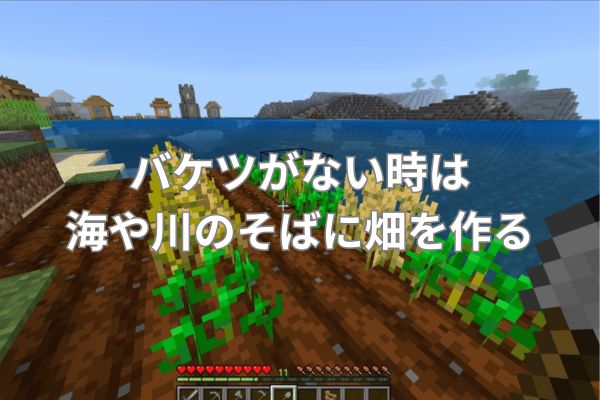 バケツがない時は海や川のそばに畑を作る