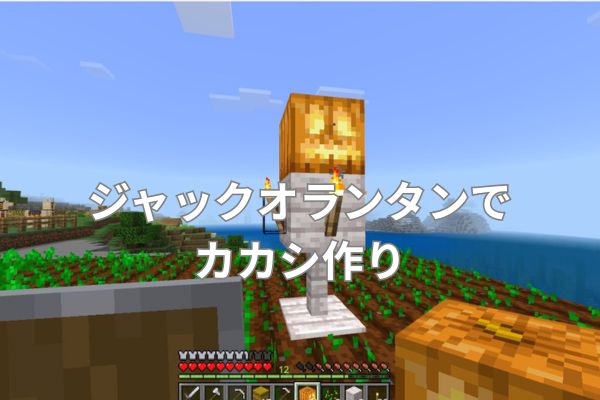 ジャックオランタンでかかし作り
