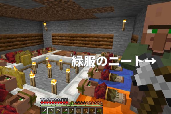 村人は寝ていると数えやすい