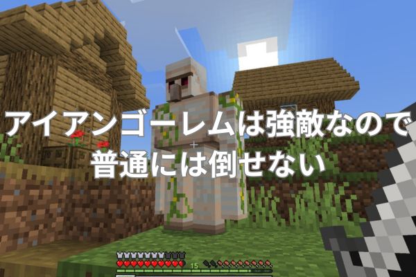 アイアンゴーレムは強敵なので普通には倒せない