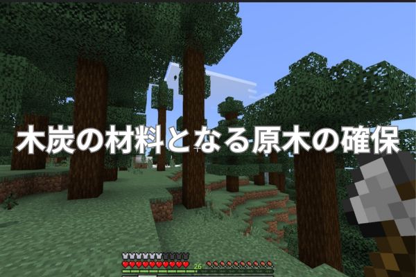 木炭の材料となる原木の確保