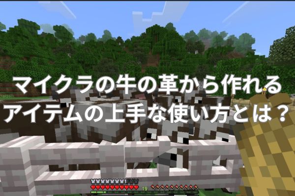 マイクラの牛の革から作れるアイテムの上手な使い方とは？
