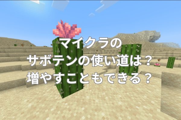 マイクラのサボテンの使い道は？増やすこともできる？
