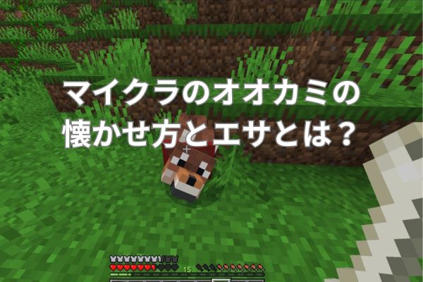 マイクラのオオカミの懐かせ方とエサ