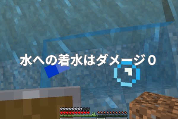 水への着水はダメージ０