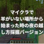 マイクラで羊がいない場所から始まった時の夜の越し方採掘バージョンとは？
